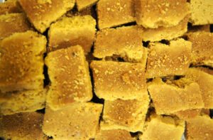 Savoring Sweet India a pile of brown squares